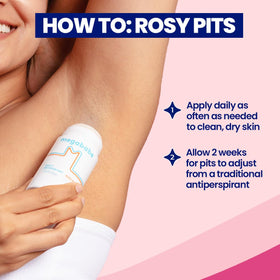 Megababe Rosy Pits Deodorant in use outdoors