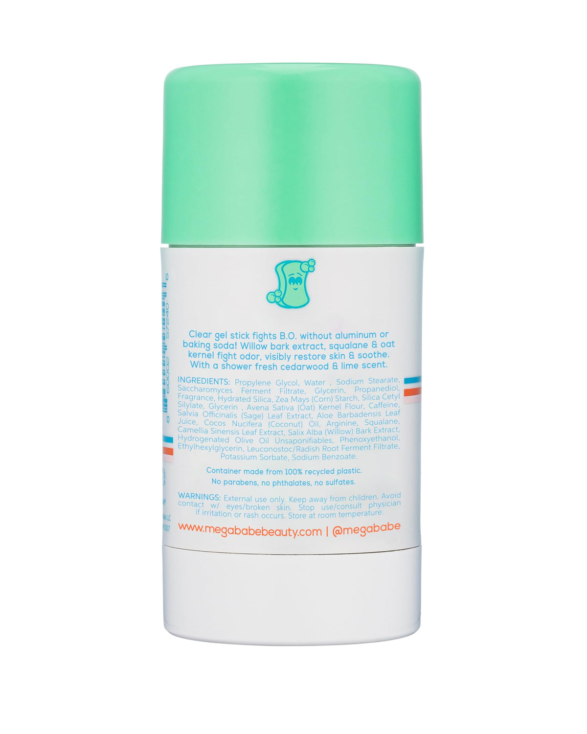 Megababe Soapy Pits Daily Deodorant Fresh Scent ingredients list