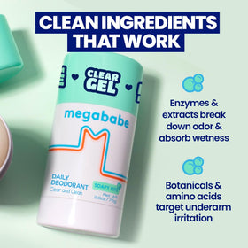 Megababe Soapy Pits Daily Deodorant Fresh Scent packaging