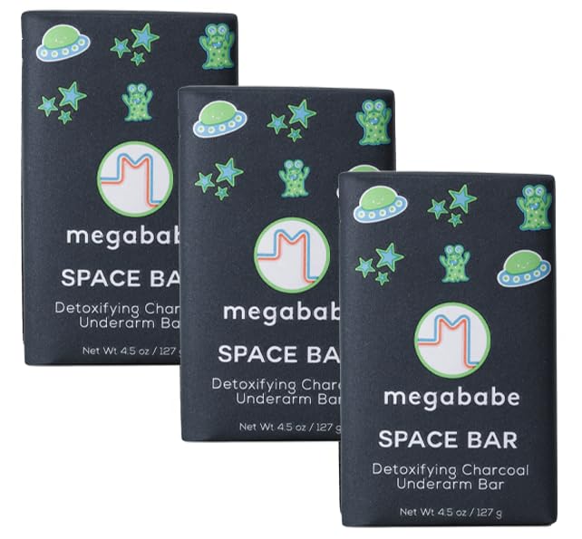 Megababe Space Bar Charcoal Underarm Soap front view