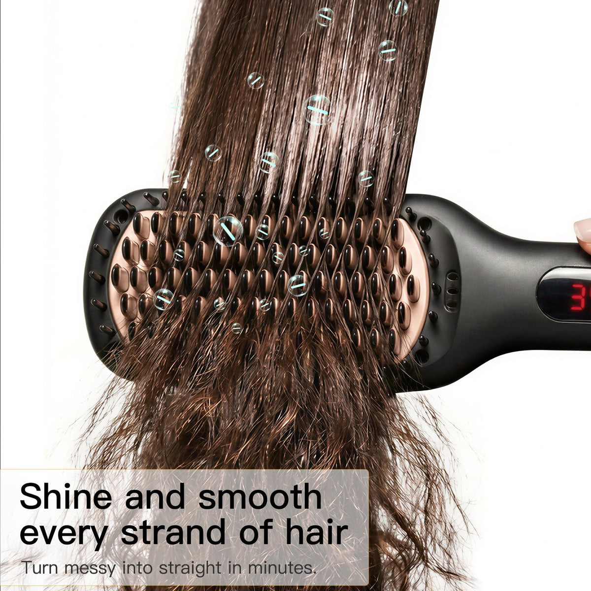 MEGAWISE Hair Straightener Brush side view