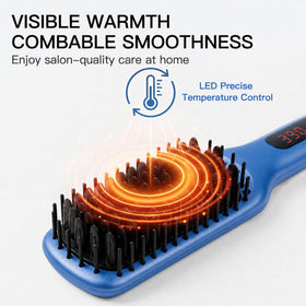 MEGAWISE Pro Hair Straightener Brush with anti-scald design