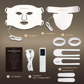 MEGELIN LED Mask packaging and contents