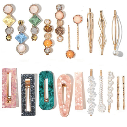 Mehayi 20 PCS hair clips set featuring various styles and colours