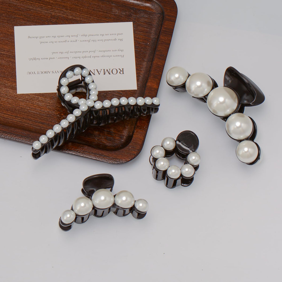 Mehayi hair claw clips in use on long hair