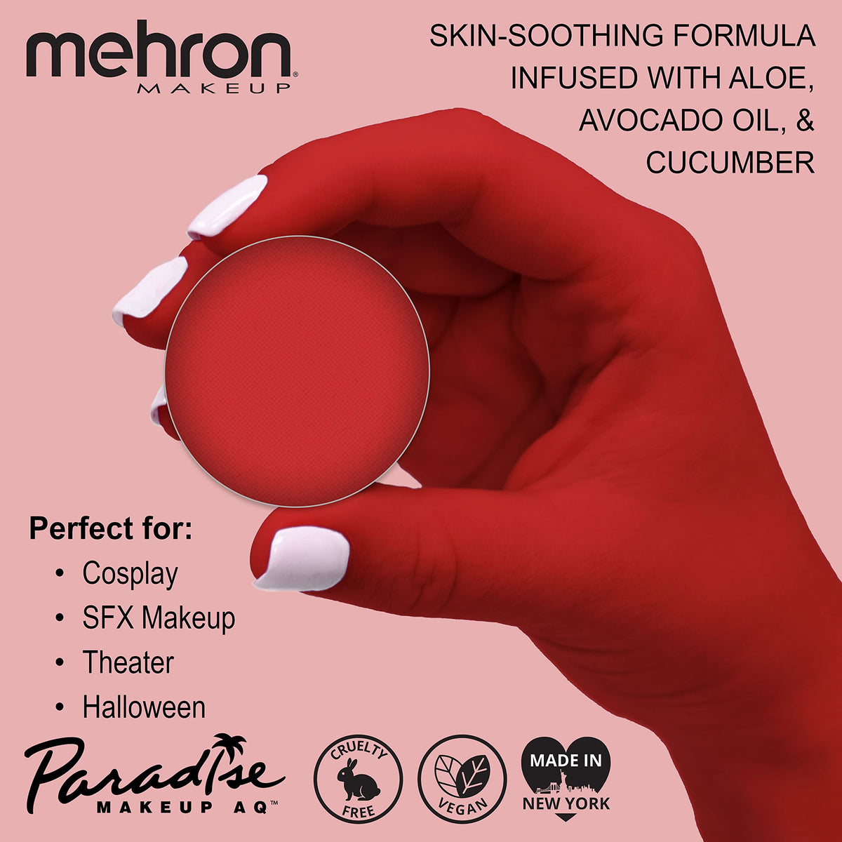Mehron Beach Berry face paint palette close-up