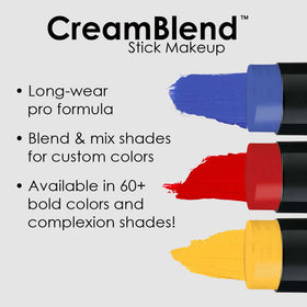 Mehron CreamBlend Stick Makeup Green in use during Halloween