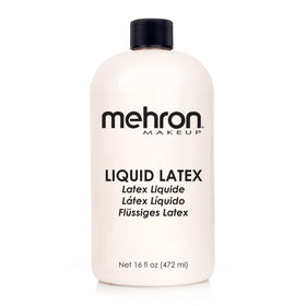Mehron Liquid Latex 16 oz clear bottle front view
