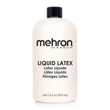 Mehron Liquid Latex 16 oz clear bottle front view