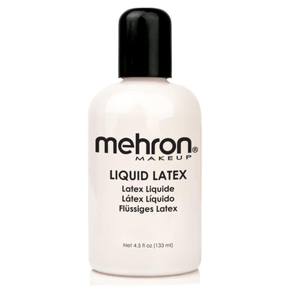 Mehron Liquid Latex 4.5 oz clear bottle front view