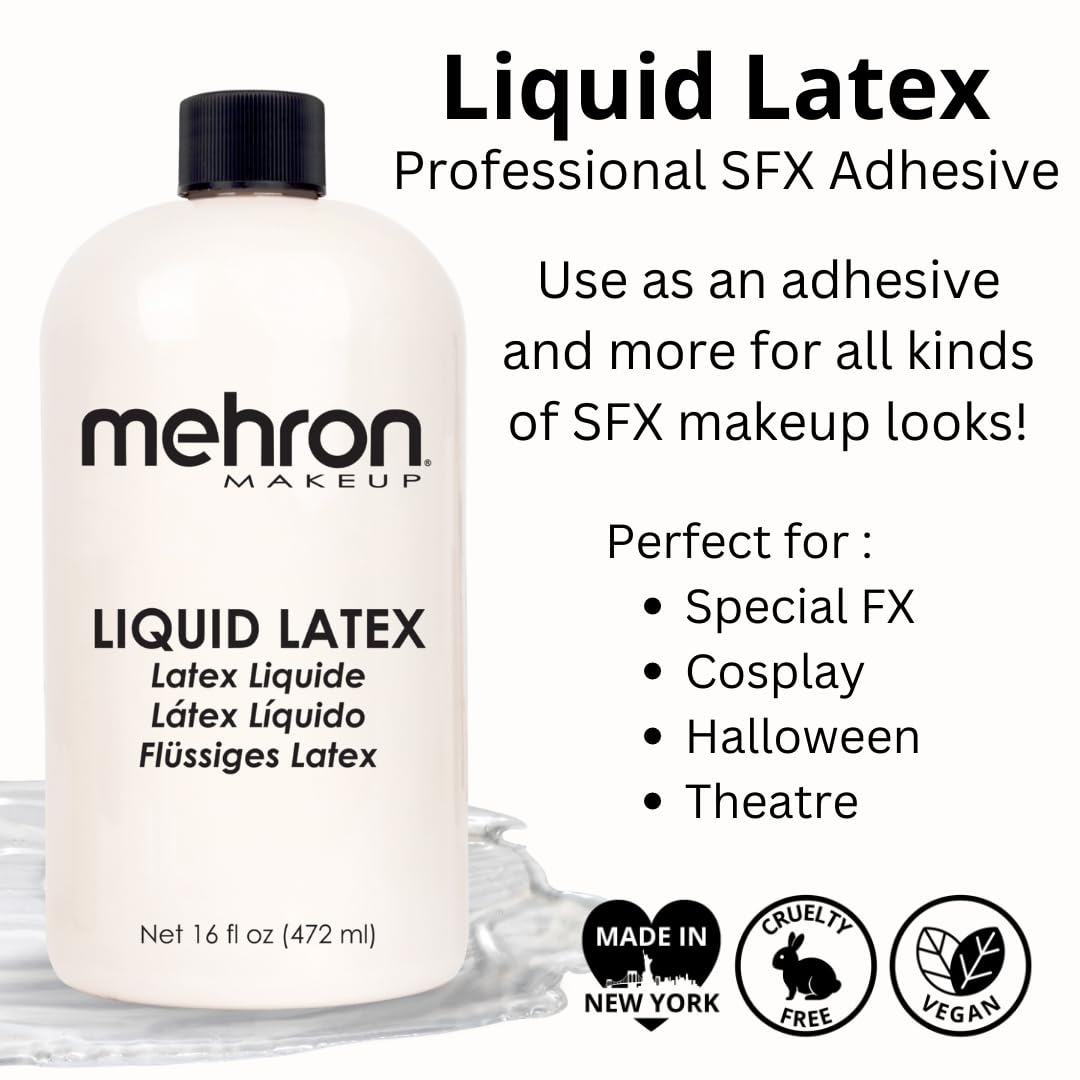 Mehron Liquid Latex application on skin for special effects