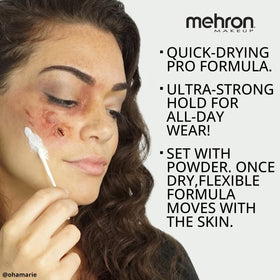 Mehron Liquid Latex in use during a Halloween event