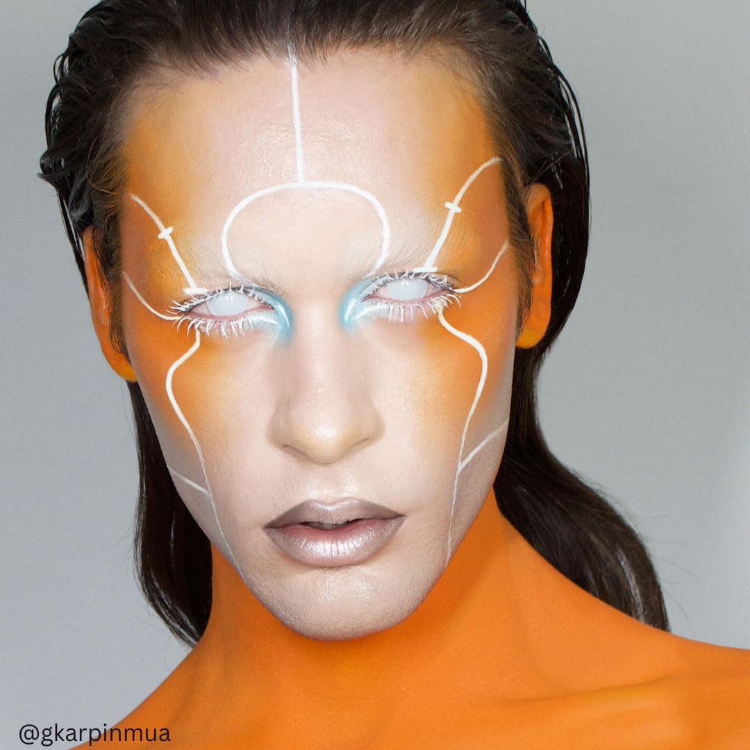 Mehron Liquid Makeup Orange application on skin