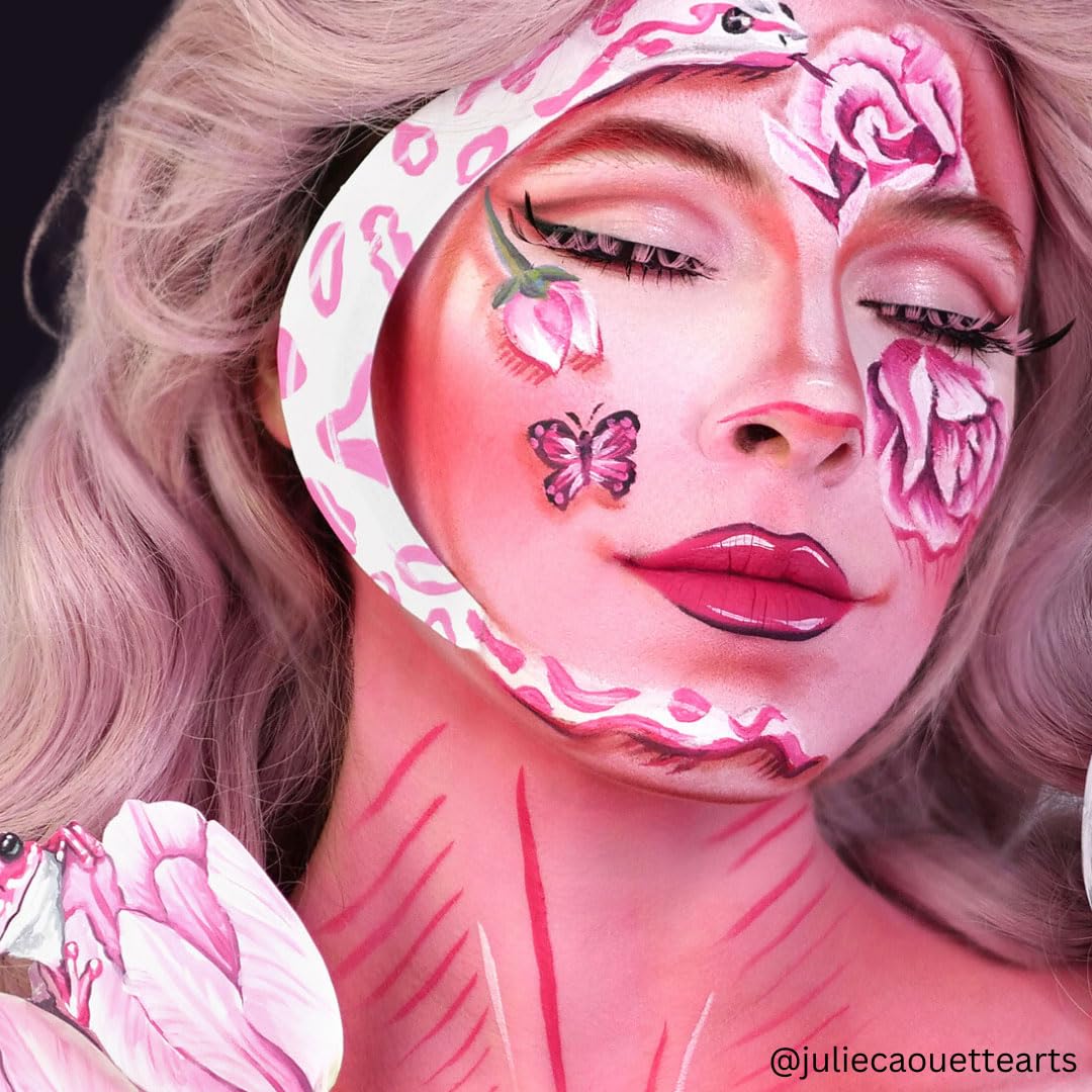 Mehron Liquid Makeup PINK application with airbrush