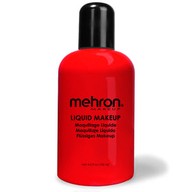 Mehron Liquid Makeup RED 4.5 Fl oz front view