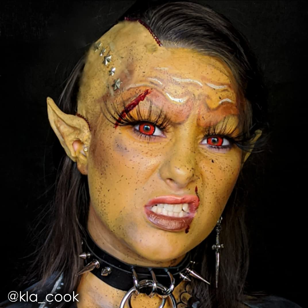Mehron Makeup Paradise AQ Dijon body paint application on skin