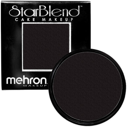 Mehron Makeup StarBlend Black pressed powder face paint front view