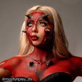 Mehron Paradise AQ Red Paint applied on skin