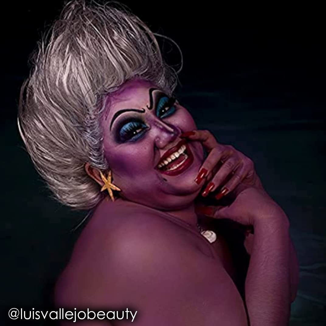 Mehron Paradise AQ Wild Orchid Body Paint on a model's face