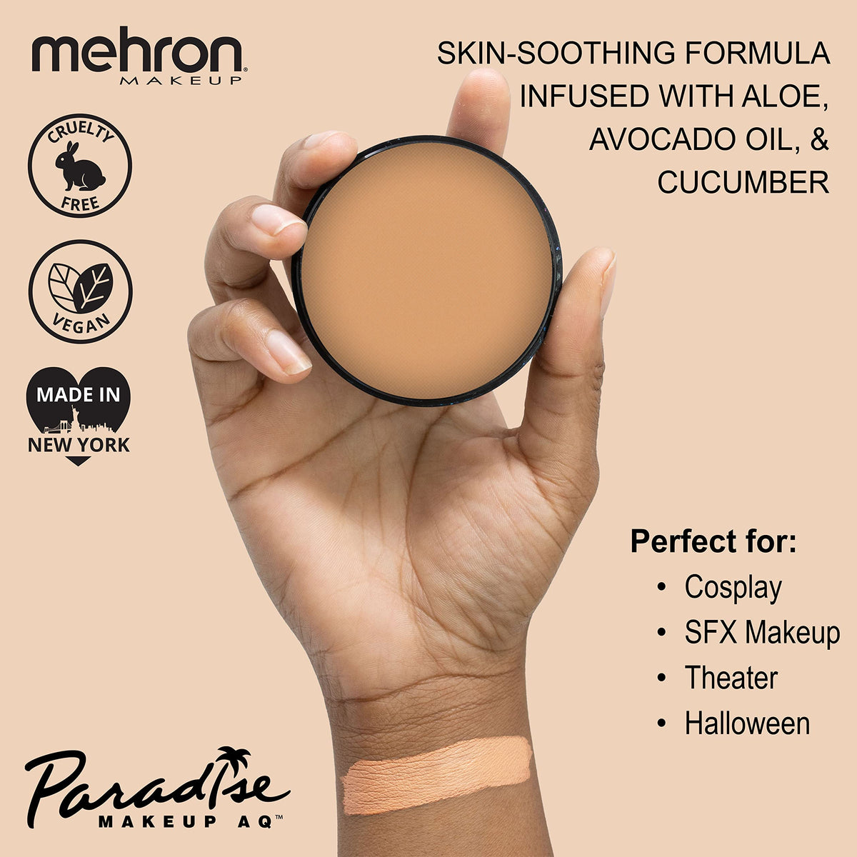 Mehron Paradise Makeup AQ Face & Body Paint 1.4 oz Felou side view