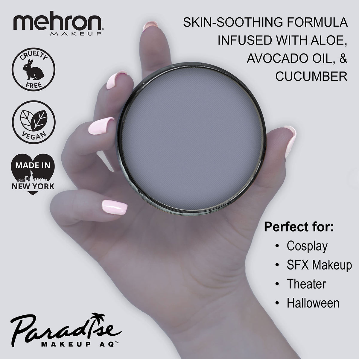 Mehron Paradise Makeup AQ Face & Body Paint Storm Cloud swatch