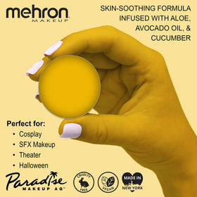 Mehron Paradise Makeup AQ Yellow 7ml back view