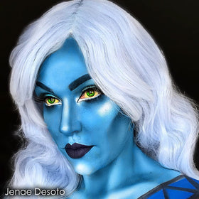 Mehron Sky Blue Body Paint applied on skin