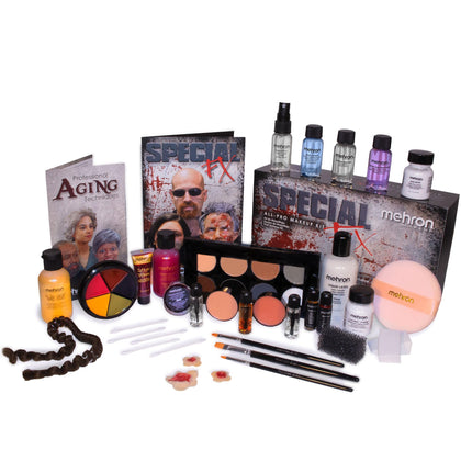 Mehron Special FX All-Pro Makeup Kit front view with all components displayed