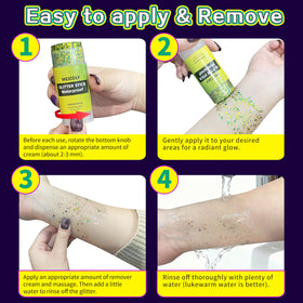 MEICOLY Black Body Glitter Stick in hand
