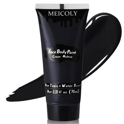 MEICOLY Black Cream Face Body Paint 2.37Oz tube front view
