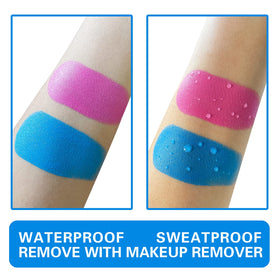MEICOLY Blue Face Body Paint Stick applied for cosplay