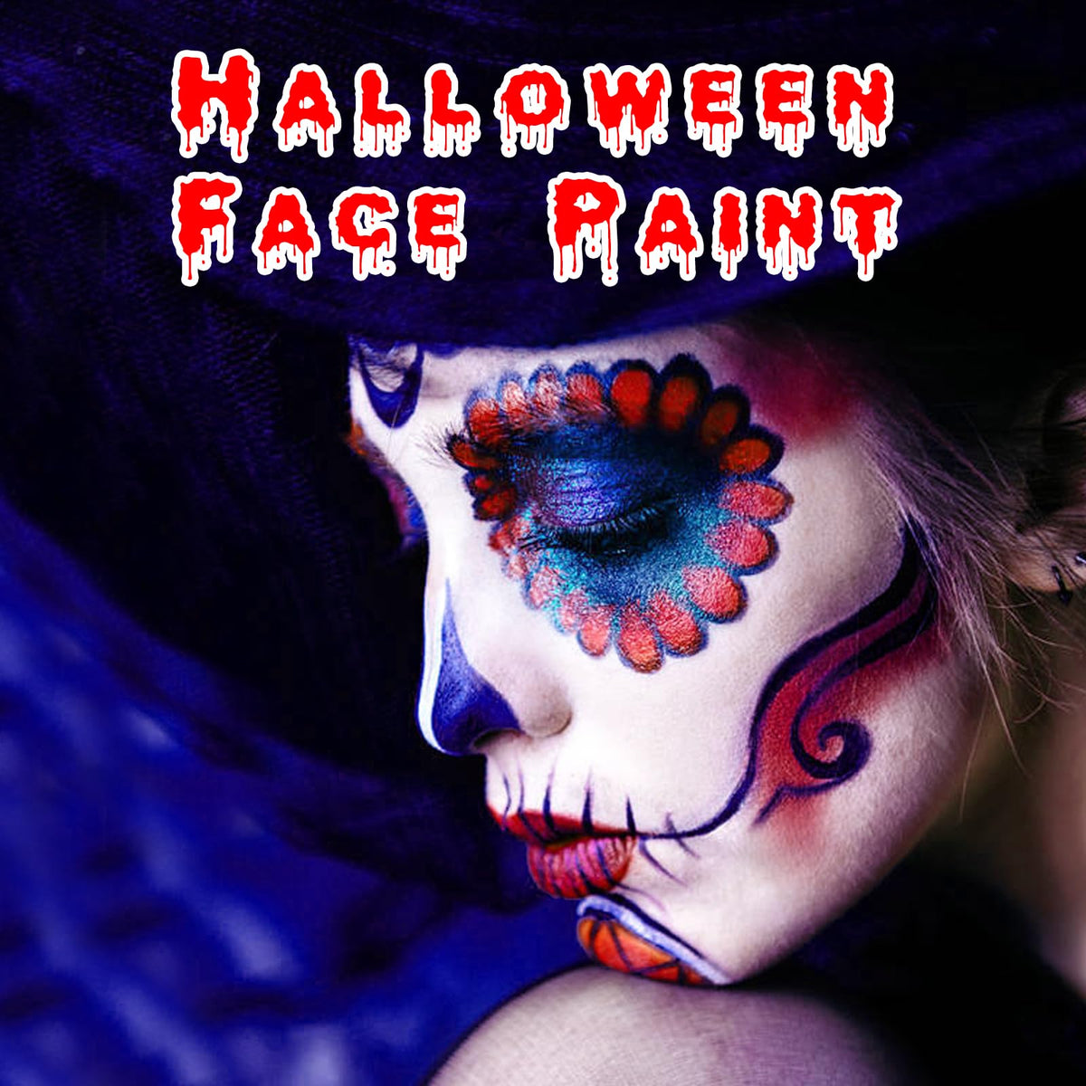 MEICOLY blue face paint stick close-up