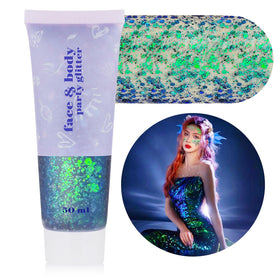 MEICOLY Chameleon Green Body Glitter tube front view
