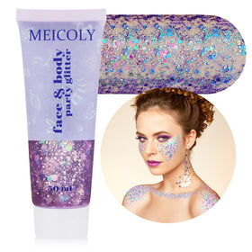MEICOLY Chameleon Purple Hair Glitter front view in tube