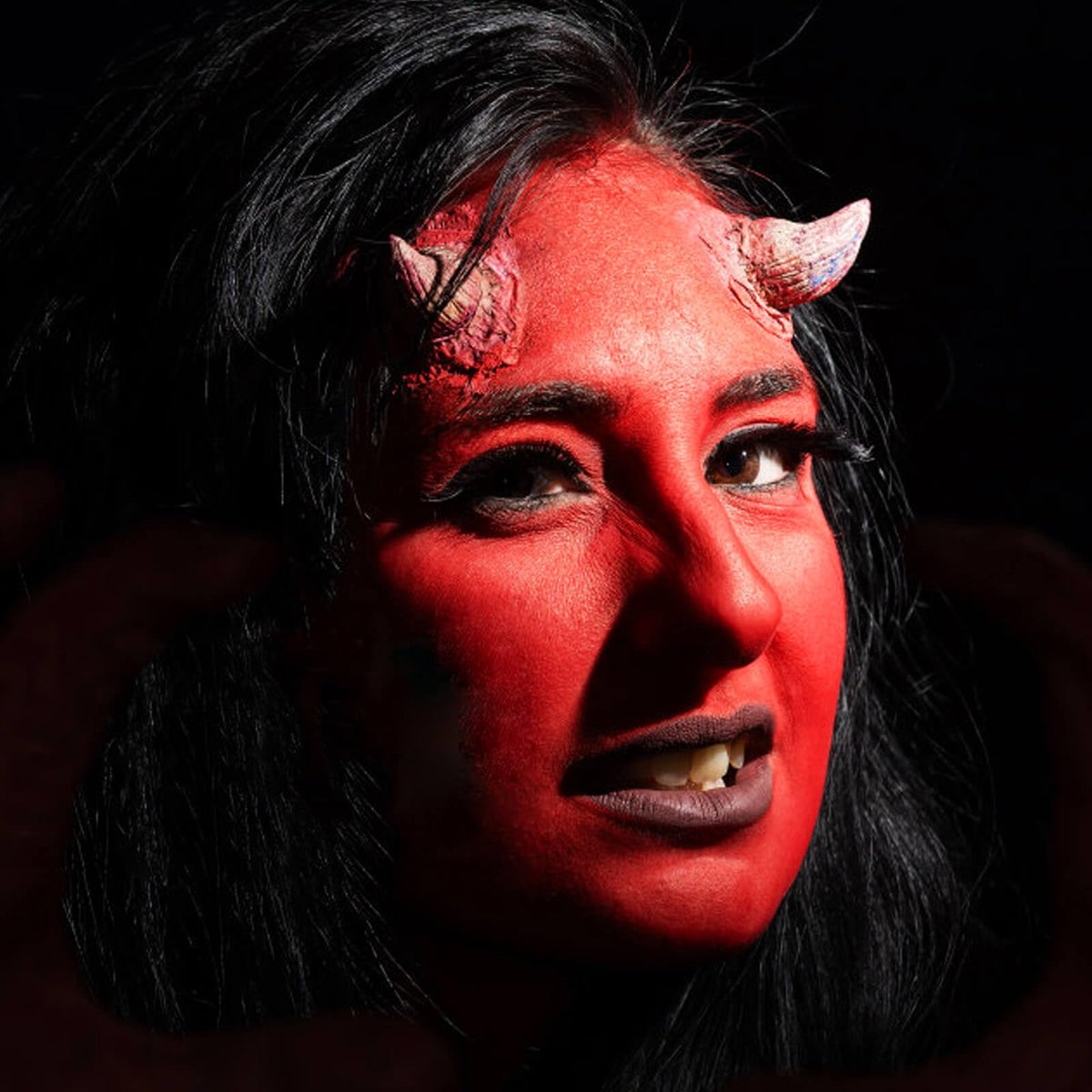 MEICOLY Devil Red Face Body Paint Stick with brush for application