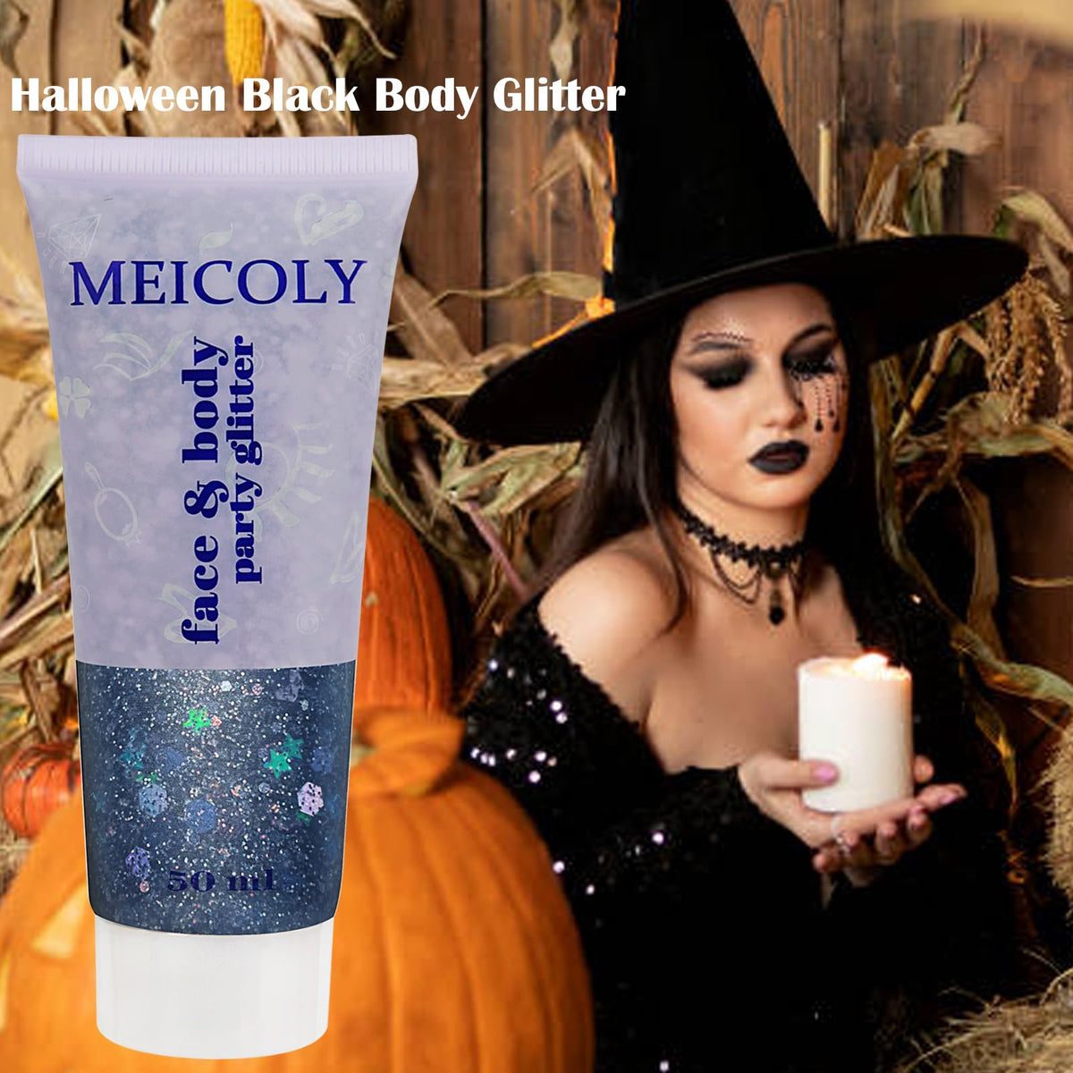 MEICOLY glitter on nails for festive look