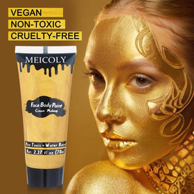 MEICOLY Gold Face Body Paint application on skin