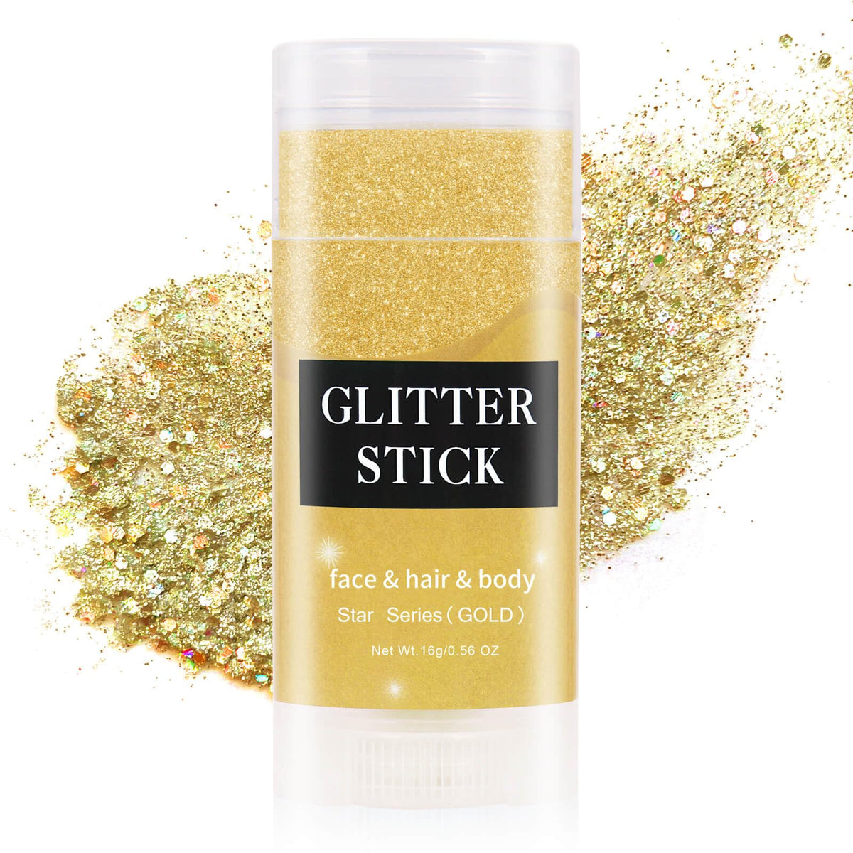 MEICOLY Gold Hair Glitter Stick front view