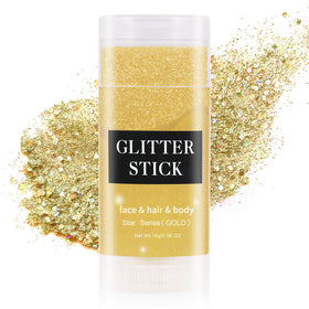 MEICOLY Gold Hair Glitter Stick front view