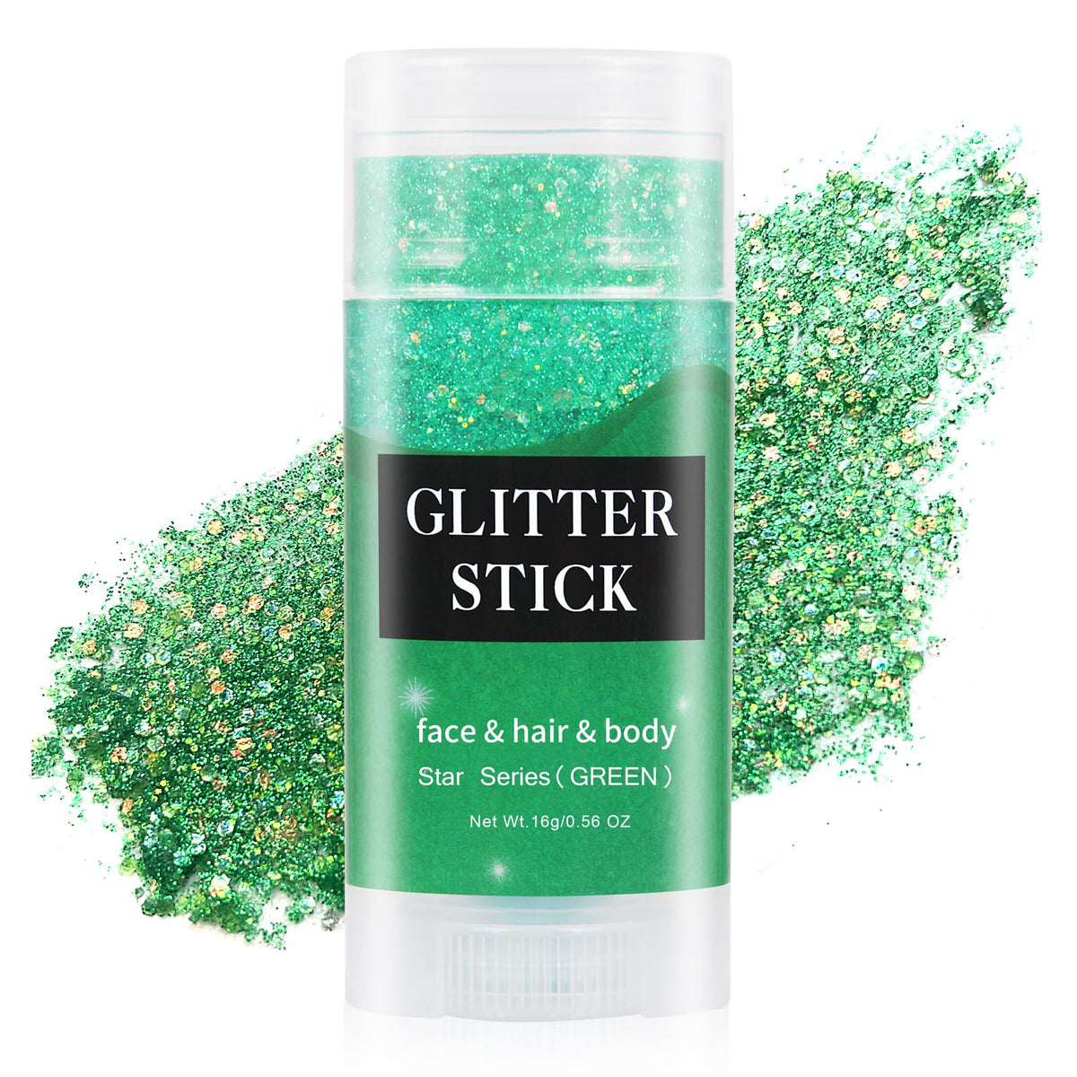 MEICOLY Green Face Body Glitter Stick front view
