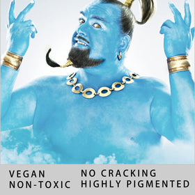 MEICOLY Light Blue Face Body Paint Stick on a makeup palette