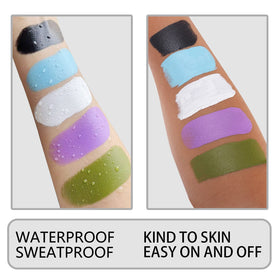 MEICOLY Light Blue Face Body Paint Stick with brush and sponge