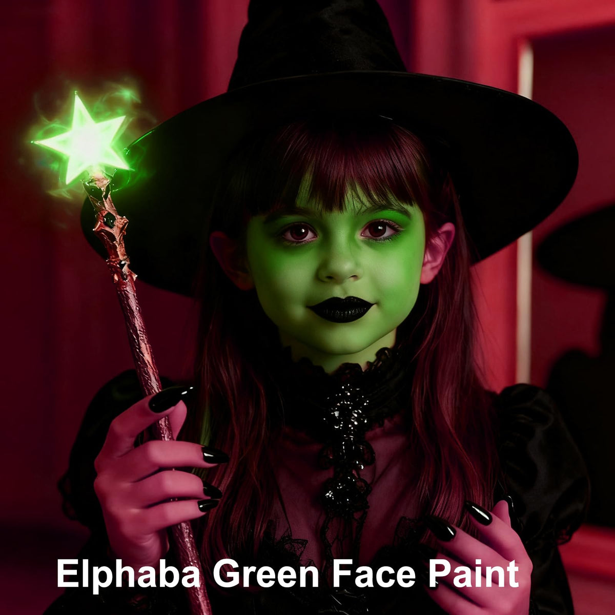 MEICOLY Light Green Body Paint on a festive makeup setup