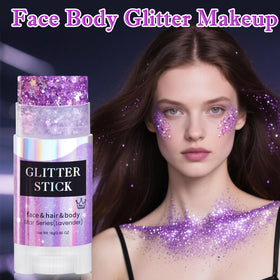 MEICOLY Light Purple Body Glitter Stick on collarbone