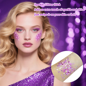 MEICOLY Light Purple Body Glitter Stick packaging