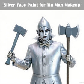 MEICOLY Metallic Silver Face Body Paint application on skin