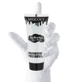 MEICOLY Moonlight White Face Body Paint in use at a Halloween event