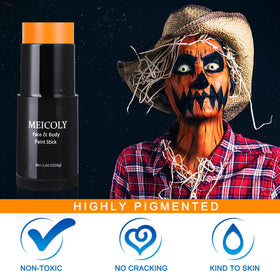 MEICOLY Orange Face Body Paint Stick packaging