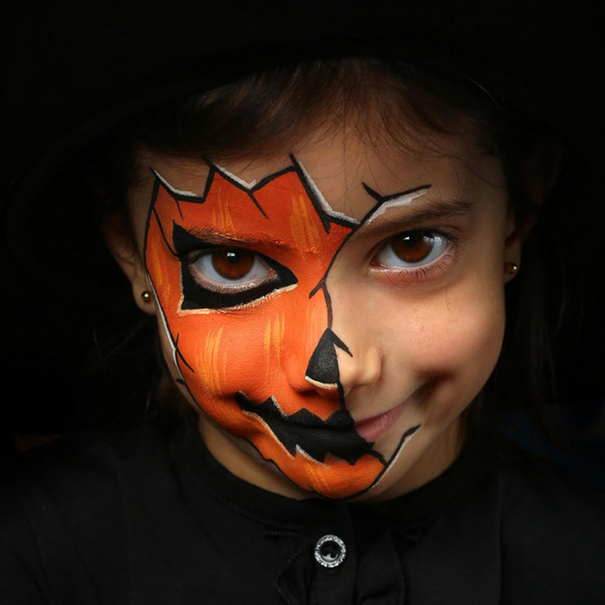 MEICOLY Orange Face Body Paint Stick used in Halloween makeup