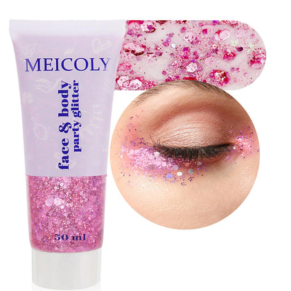 MEICOLY Pink Body Glitter 50g front view